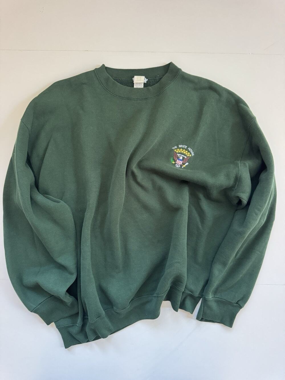 Vintage White House Presidential Seal Sweatshirt XL Made in USA Embroidered